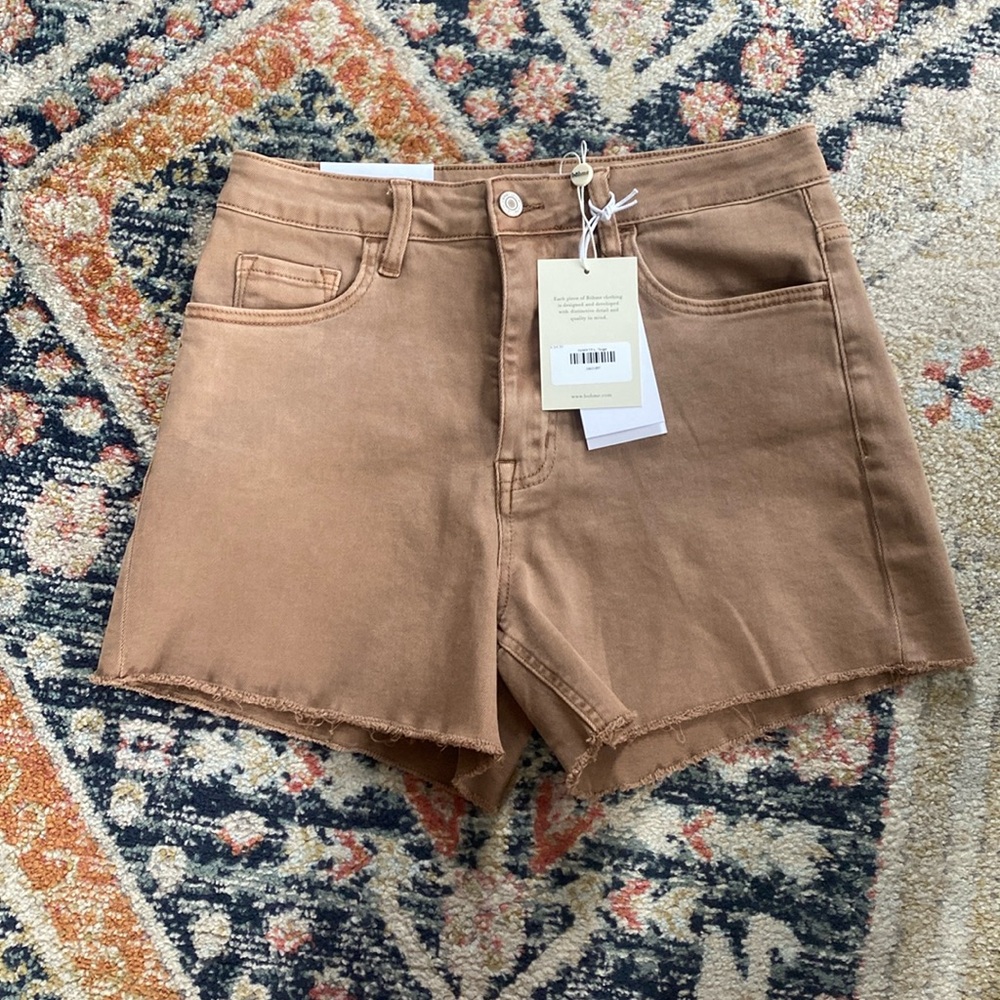 High Rise Denim Shorts